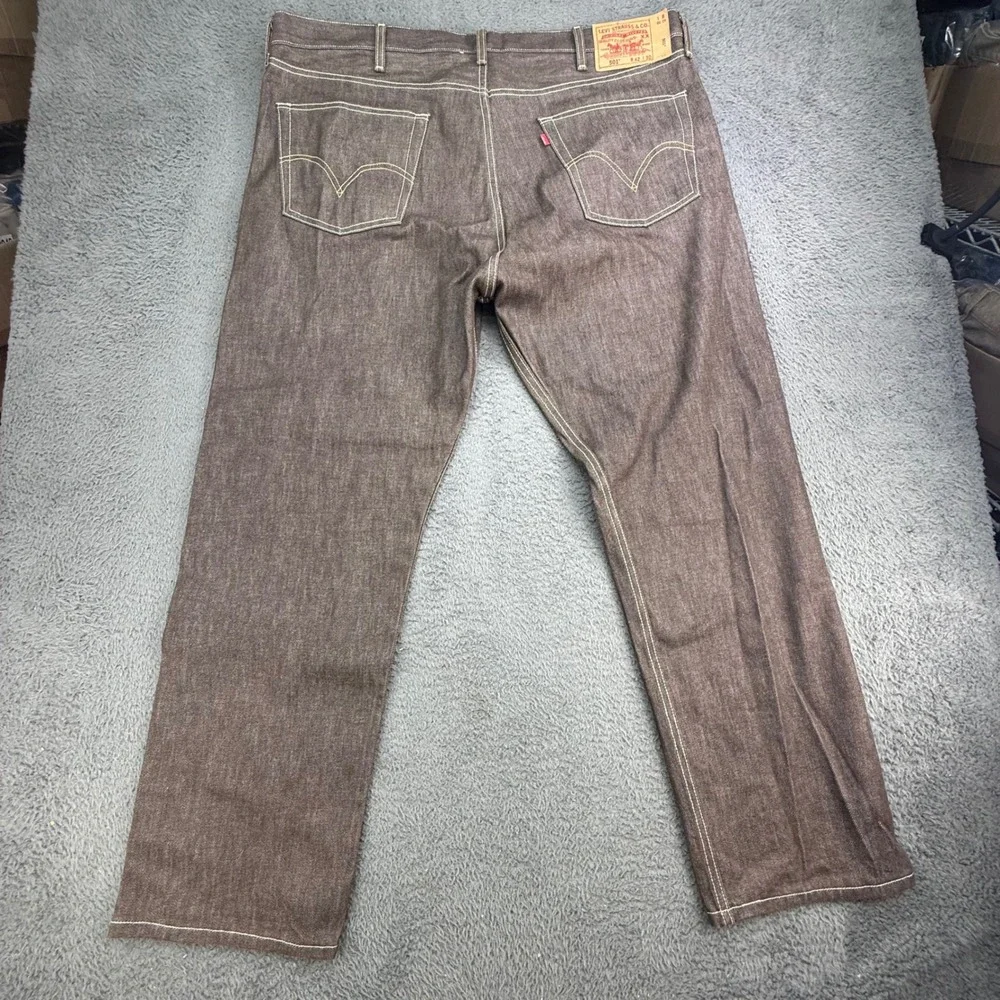 Levi's 501 Jeans Mens‎ 42x30 Brown Straight Leg Button Fly Denim Pants